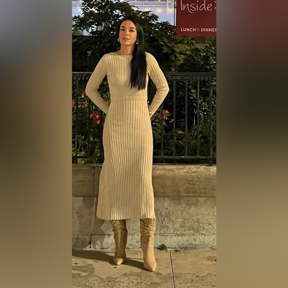 Gorgeous Knit sweater dress, wore it once, thick knit, looks expensive